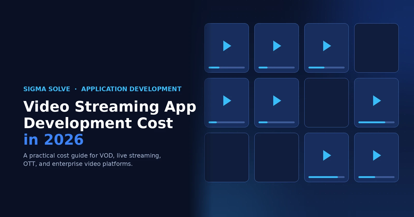 Video Streaming App Development Cost in 2026 — Sigma Solve